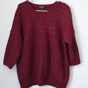 The Limited Dark red 3/4 sleeve sweater - XL